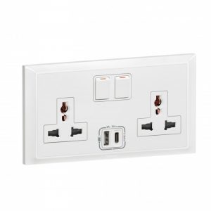 Ổ cắm đôi đa năng kèm USB sạc Belanko S - 617655