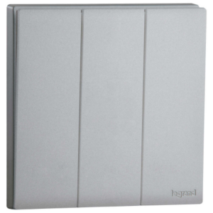 Công tắc ba 1 chiều 16A - Obria Dark Silver Mã: MEC21008SL